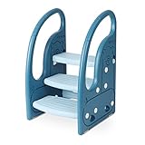 Onasti Tritthocker für Kinder, Dreistufiger Höhenverstellbar Tritt-Schemel Kinderschemel für...