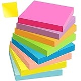 800 Stück Sticky Notes, Farbige Haftnotizen 76x76mm, Selbstklebende Haftnotizzettel Klebezettel...