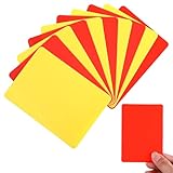 Bewudy 10 Stück Fußball Schiedsrichter Karte, Gelbe und Rote Karte Fußball Schiedsrichter-Karte,...
