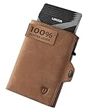 LORZOR® Slim Wallet mit Münzfach, Geldbörse Herren echtem Leder, RFID Blocker Portemonnaie,...