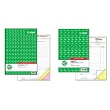 SIGEL SD063 Bautagebuch A4, 3x40 Blatt, selbstdurchschreibend, 1 Stück & SD027 Rapport/Regiebericht...