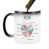 Kaffeetasse Für Mama,Tassen Für Mama - Farbwechselbecher 300 Ml-Lustige Wärmewechselnde Tasse,...