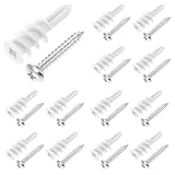 Sewroro 50 Stück Trockenbau Dübel mit Selbstbohrenden Schrauben Nylon Kunststoff Mischung Weiß...