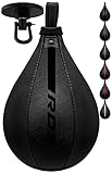 RDX Boxbirne Maya Hide Leder Set, Speedball Hängend Mit Halterung, Punchingball Boxing Speed Bag,...