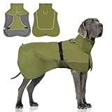 WUFANC Hundemantel Wasserdicht - Reflektierende Hundejacke mit Verstellbarem Verschluss für alle...