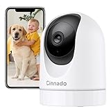 Cinnado Überwachungskamera Innen - 2K Babyphone mit Kamera, 360 Grad WLAN Indoor Hundekamera mit...