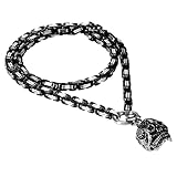 Cupimatch Gothic Totenkopf Halskette Herren: Vintage Kreuz Schädel Anhänger mit Heavy Chunky...