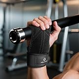 Power Lifting Straps Strength Training, Fast Grip Leather Lifting Straps Wrist Support for...