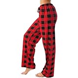 SumLeiter Damen Freizeithose Lang Schlafanzughose mit Taschen und Kordelzug Fitness Stretch...