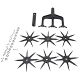 Stabiler Garten-Boden-Vertikutierer und Drehgrubber mit ergonomischem Design, Rasenlösewerkzeug...