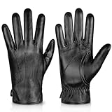 Alepo Handschuhe Herren Winter Warm, Echtes Schaffell Lederhandschuhe Touchscreen-SMS, mit...