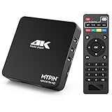 MYPIN 4K@60hz MP4 Media Player Unterstützt 8TB HDD/256G USB-Laufwerk/SD-Karte mit HDMI/AV-Ausgang...