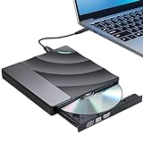 Externes CD DVD Laufwerk, WELIKERA Tragbarer DVD/CD Brenner mit USB 3.0 und Type-C, DVD Brenner Plug...