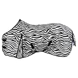 RL24 - Zebra Fliegendecke mit Kreuzgurt – reißfeste & feinmaschige Pferdedecke – Weidedecke zum...