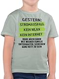 Kinder T-Shirt Jungen - Gaming - Gestern Stromausfall Kein WLAN Kein Internet Lustig Gamer Spruch -...