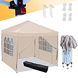 Mingone Faltpavillon Wasserdicht Pavillon 3x3m Stabil Partyzelt Pop Up Gartenzelt Weidezelt PE...