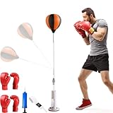 Boxständer, 130-150cm Höhenverstellbarer Punchingball, Boxbirne Stehend mit Starken Saugnäpfen,...