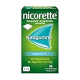 NICORETTE Kaugummi 2mg whitemint – Nikotinkaugummi zur Raucherentwöhnung – Zahnweißeffekt –...