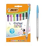 BIC Cristal Multicolour Kugelschreiber mit breiter Spitze (1,6 mm) – klassische und bunte Farben,...