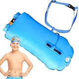 Schwimmboje, Schwimmboje - Freiwasserschwimmer mit Superauftrieb - Aufblasbarer Packsack 28L,...