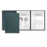 5 Stück 3-teilige Bewerbungsmappen favorit 'Forest Green' mit 2 Klemmschienen - Premium-Karton mit...