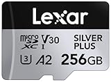 Lexar Silver Plus Micro SD Karte 256GB, Bis zu 205 MB/s Lesegeschwindigkeit, 150MB/s...