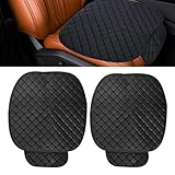 aleawol 2 Stück Sitzkissen Auto Vordersitze Universal PU Leder Sitzkissen Autositz Autositzauflage...