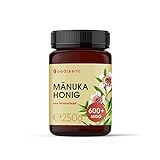Foodtastic Manuka Honig MGO 600+ 250g, zertifiziert aus Neuseeland, laborgeprüfter Manuka Honey