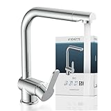 SCHÜTTE 79816 RIO 360° schwenkbare Küchenarmatur, Spültisch Armatur mit hohem Auslauf Küche,...
