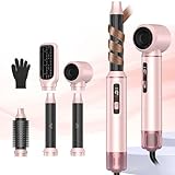 Hairstyler 5 in 1 LCD Haarstyler Airbrush, Hair Styler Set Mit Rundbürstenföhn Haarstyler...