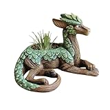 Drachen Figuren Gartendeko für Draußen,Lustig Dragons Blumentopf Deko Garten Figuren Statuen...