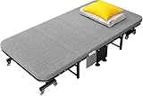 KAnduo Faltbett Klappbett Gästebett Mit Schaumstoffmatratze Tragbares Einzelschlafsofa for...