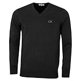 Calvin Klein Golf Herren V-Ausschnitt-Tour Sweater - Charcoal Marl - L