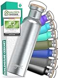 Thermosflasche 1l Edelstahl, Thermo Trinkflasche Edelstahl, Isolierflasche hält 25h kalt/13h warm,...