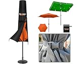 Enzeno Schutzhülle für Ø 350cm/200x300cm Sonnenschirme, 190x30/50cm Oxford Stoff Abdeckung...