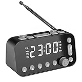 DAB Radiowecker mit Großem Display, Sleep Timer mit DAB FM UKW Radio, Wecker Digital Funkuhr Mit 5...