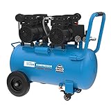 Güde 50138 Kompressor Airpower 275/8/50 Silent (2 Doppelkolbenaggregate mit separatem Motor, 50ltr...