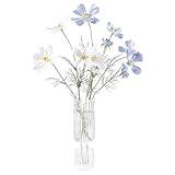 Künstliche Kunstblumen, 2 Stück Kosmos Pflanzen, Künstliche Blumen für Drinnen und Draußen,...