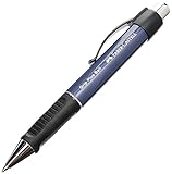 FABER-CASTELL 140732 - Kugelschreiber GRIP PLUS BALL, Mine M, Schaftfarbe blau metallic, Tintenfarbe...