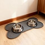 Silikon-Futtermatten für Hunde und Katzen,Wasserdicht Haustier Fütterung...