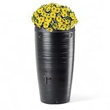 Regentonne mit Pflanzschale 2-in-1 240L – Wassertonne mit Auslaufhahn & Deckel – Regenfass mit...