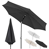 Doppler Sonnenschirm für den Garten Rethink 200cm in Dunkelgrau - Runder Sonnenschirm für Balkon &...