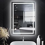 Trintion LED Badspiegel mit Beleuchtung 50x70cm Badezimmer Wandspiegel Badezimmerspiegel...