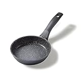 STONELINE Bratpfanne 16 cm, Pfanne Induktion geeignet, Pfanne mit echten Steinpartikeln beschichtet,...