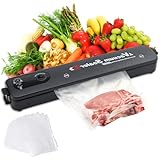 Vakuumiergerät, Vakuumierer mit 10 Vakuumierbeutel, 28cm Naht Vacuum Sealer Folienschweißgerät,...