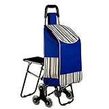 Einkaufstrolley Klappbar mit Sitz, Trolley Einkaufstrolley Treppensteiger, Robust und Langlebig,...
