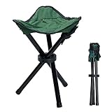 COVVY Outdoor-Stativhocker, tragbar, faltbar, klein, 3-beinig, Segeltuch-Stuhl für Wandern,...