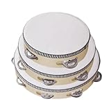 Tambourine Für Kinder,3-Teilige Einfachreihige Holz Handschelle | Handglockentrommel Für...
