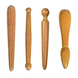 FLOTRUTE 4 Stücke Triggerpunkt Massagegerät Fuß Holz Massagestab Massagestäbchen Muskel...