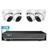 Reolink 5MP Überwachungskamera Set Outdoor, 4X 5MP PoE IP Dome Kamera Überwachung Aussen und 8CH...